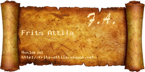 Frits Attila névjegykártya