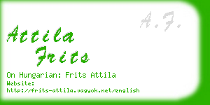 attila frits business card